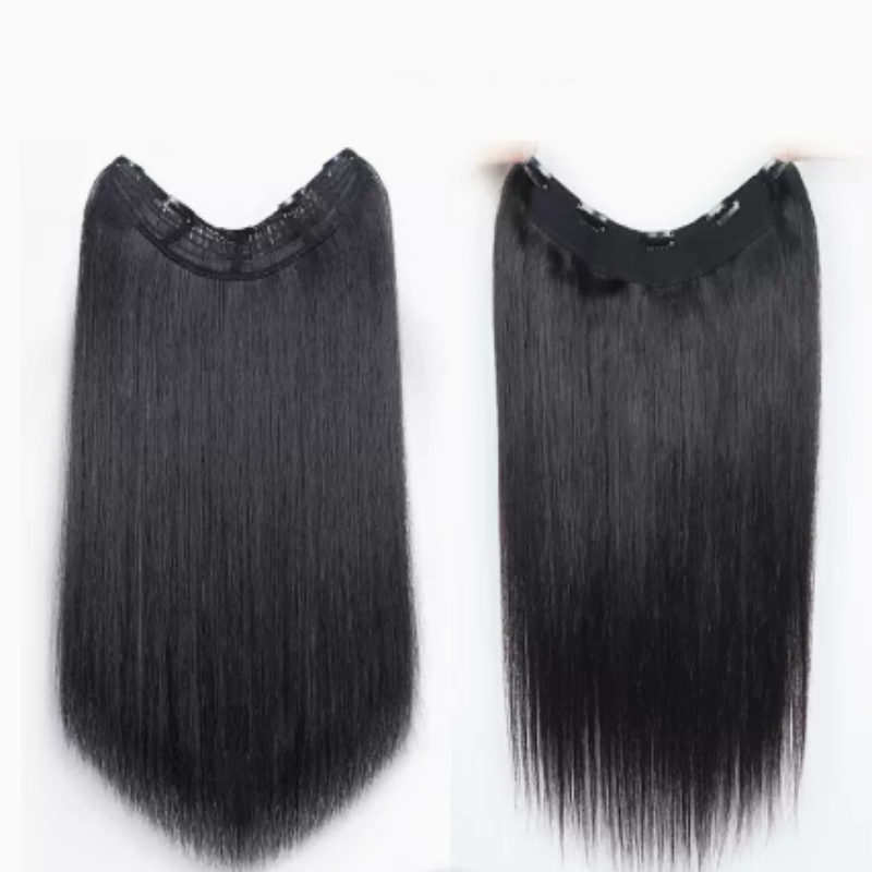 Coiffure longue droite pour femme sans marque