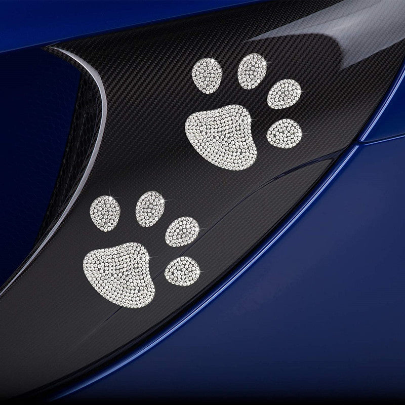 Sticker de voiture à papillon incrusté de diamants Sticker de corps de griffe d'ours