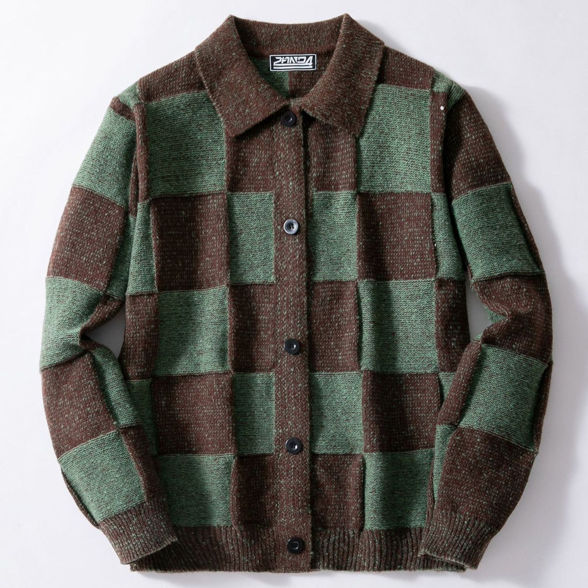 AutumnWinter Classic Plaid Knitted Cardigan