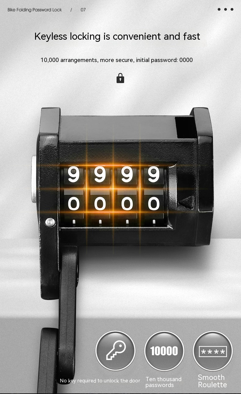 Vélo Fliplock Password Portable Highway Véhicule Lock Équipement
