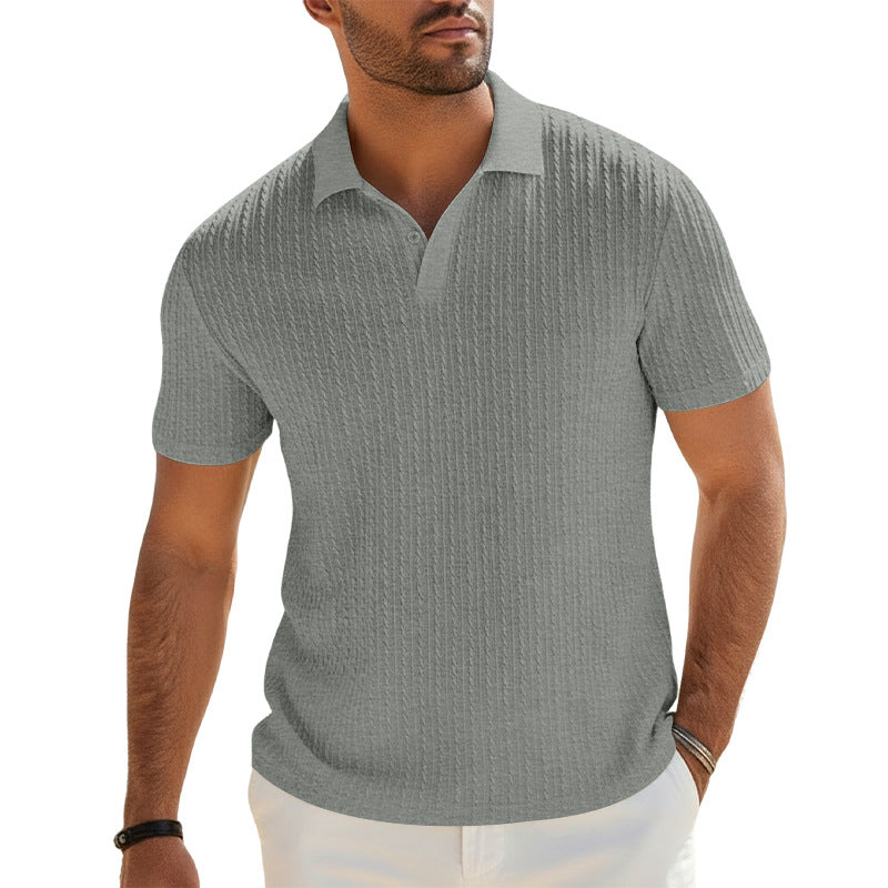 Magasin Indépendant Été Hommes Texturé Vertical Stripe Polo