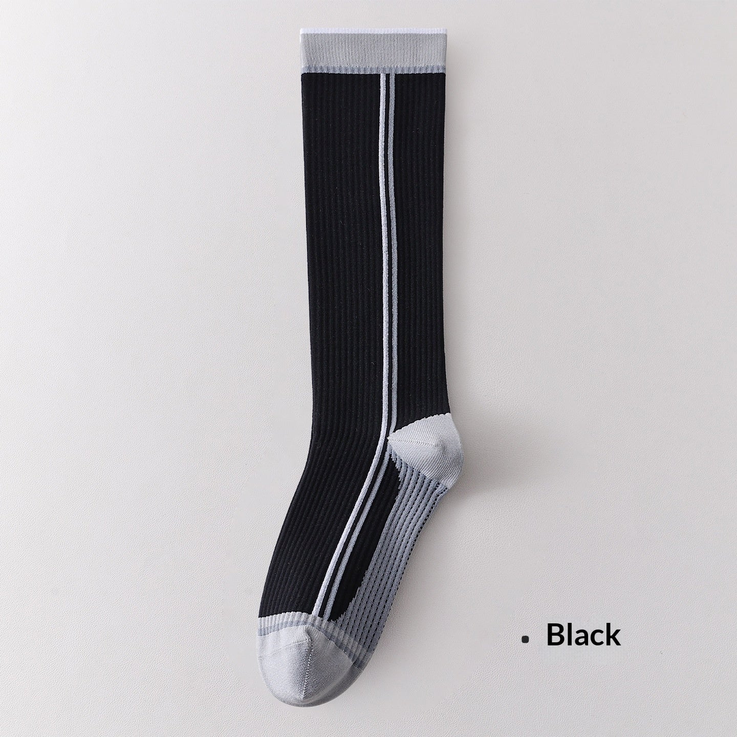 Chaussettes de calf à compression progressive pour femmes avec bandes de blocs de couleur