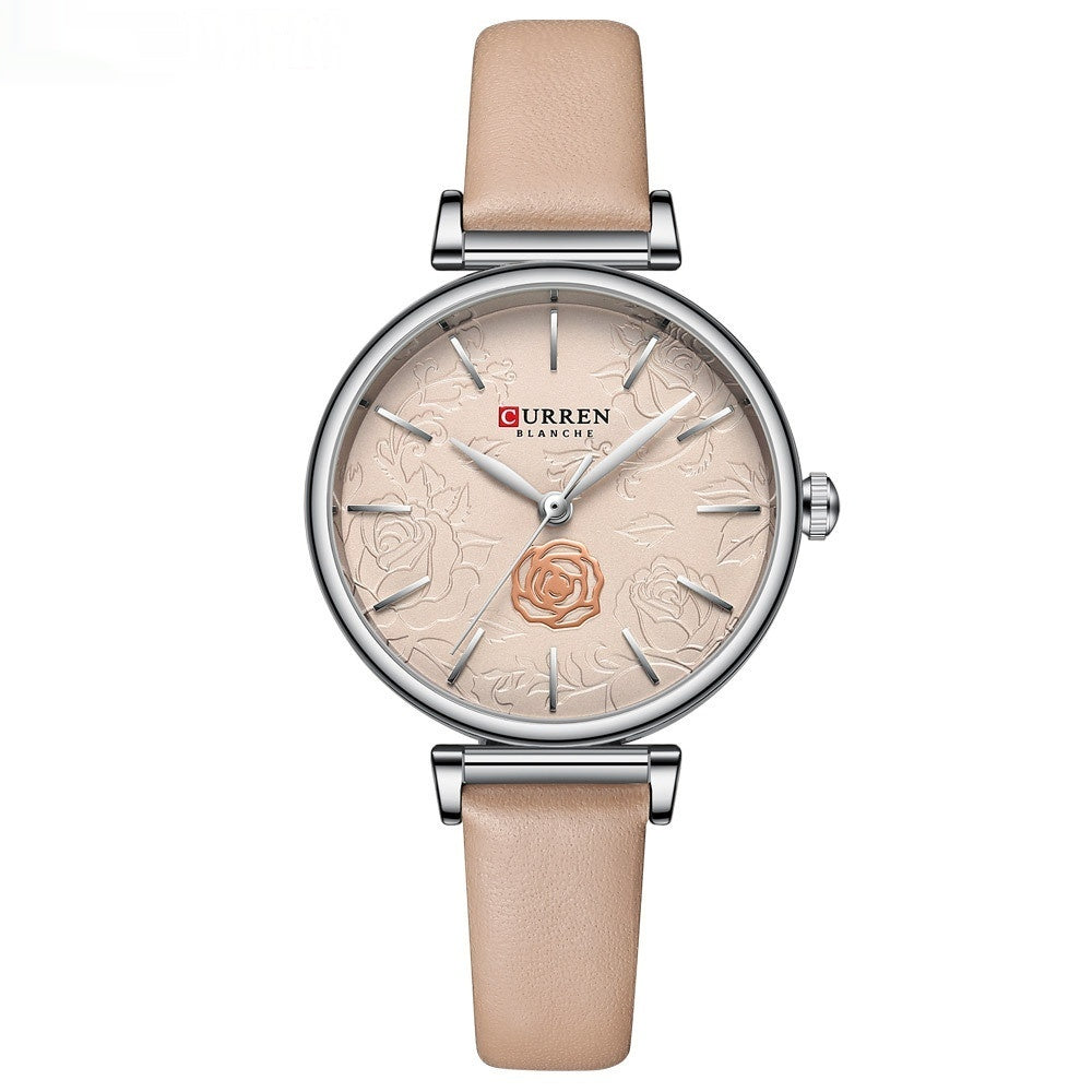 Montre Quartz à l'épreuve de l'eau pour femmes mode et simple