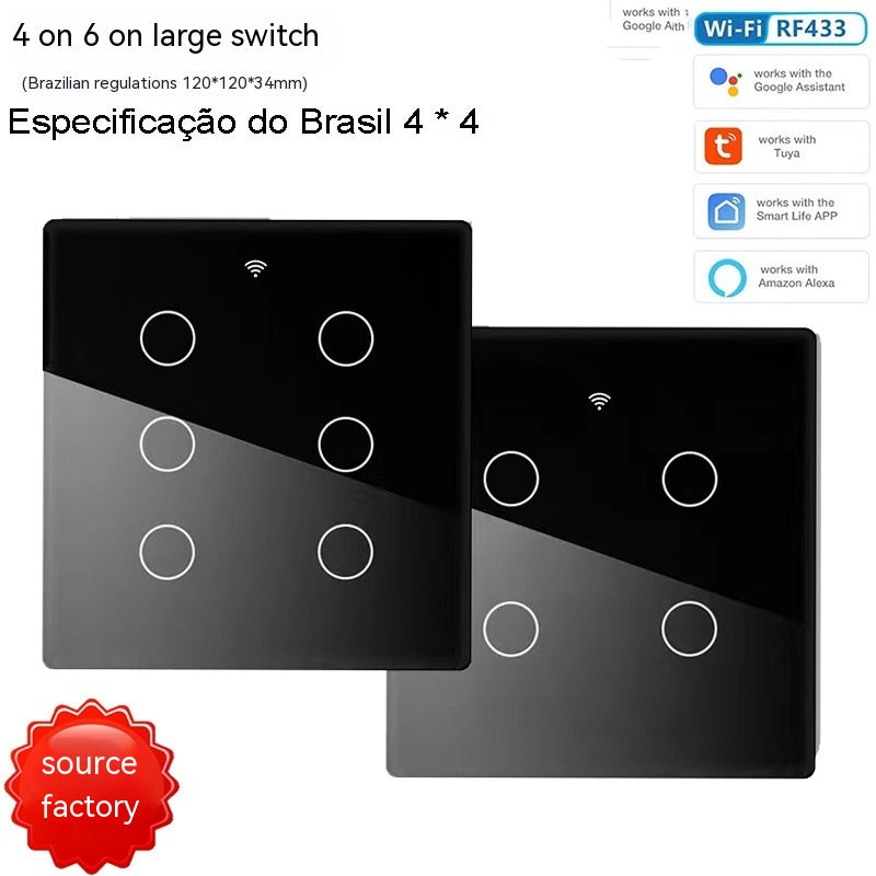 Contrôleur à distance en plastique Smart Touch Quatre voix à six voies avec fonction