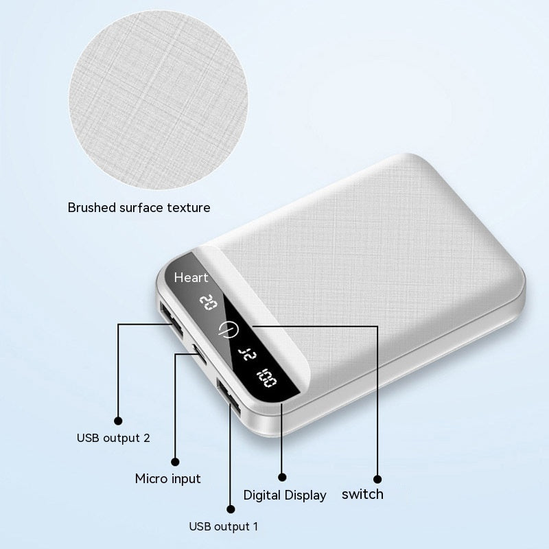 Mini Power Bank 20000 MA Petite alimentation mobile portable de grande capacité