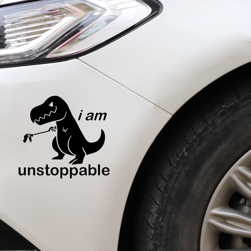Cute Cartoon Dinosaur auto auto auto Sticker
