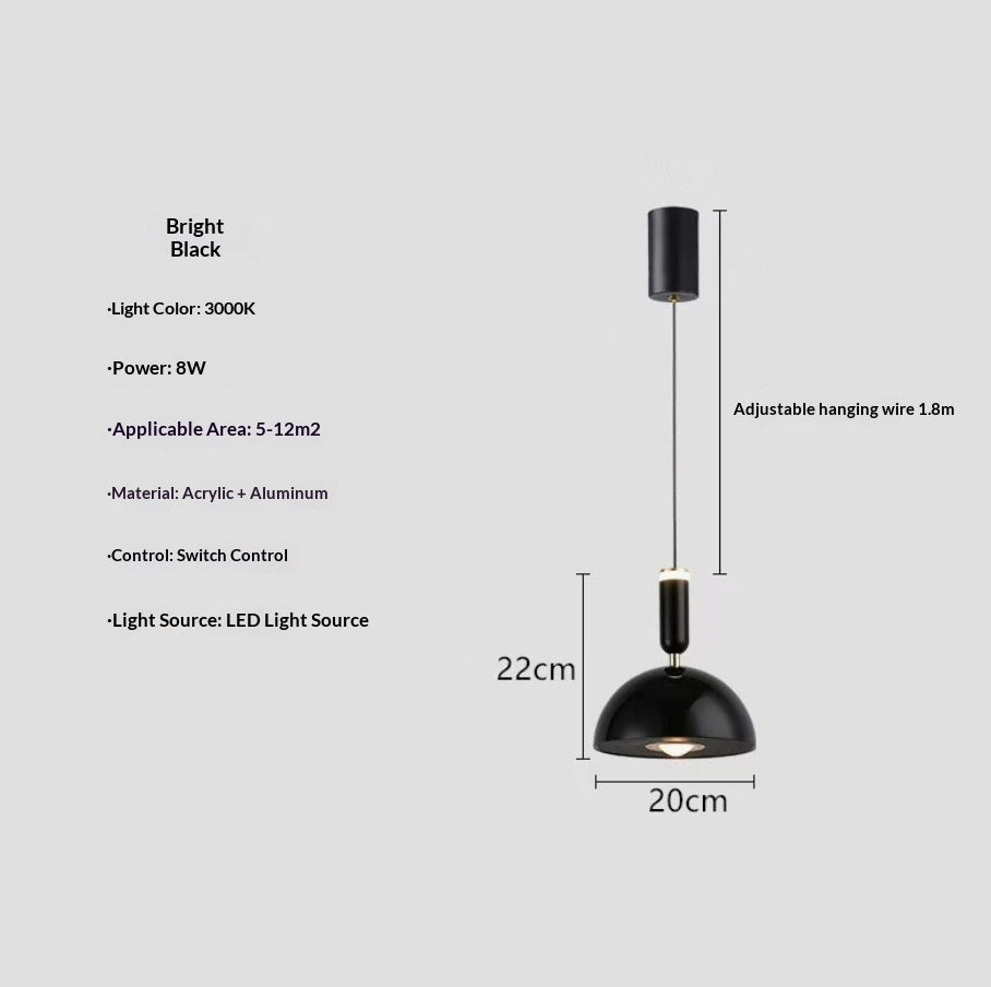 Minimaliste italien Designer Pendentif lampe ambiance créative