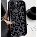 Nouveau boîtier de téléphone imprimé Leopard noir