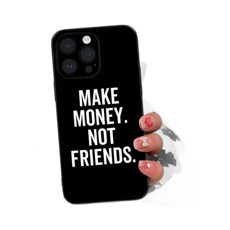 Cas de téléphone argent anglais noir