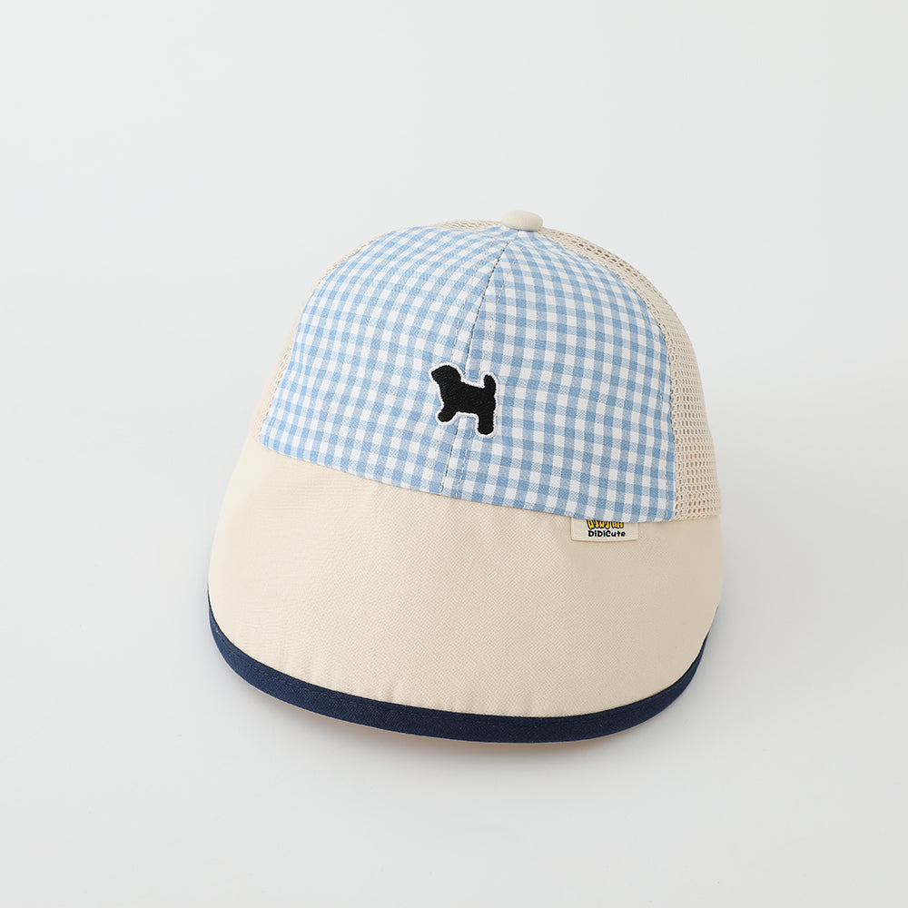 Casquette de baseball multicolore avec broderie de chien cartoon et Net F