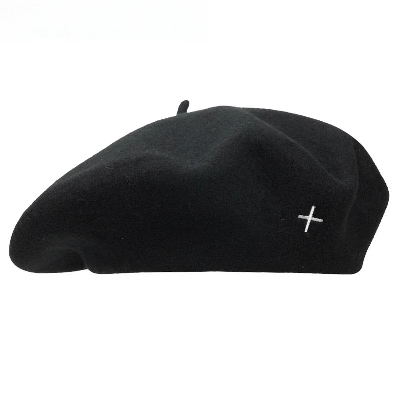 Beret en laine pour femmes surdimensionné Peintres d'ajustement bouchon