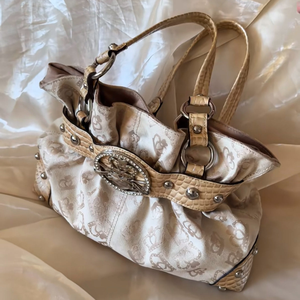 Sac de bowling plissé pour femmes