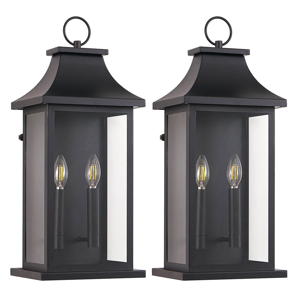 2-Pack Dusk to Dawn Wall Lantern 2-Light