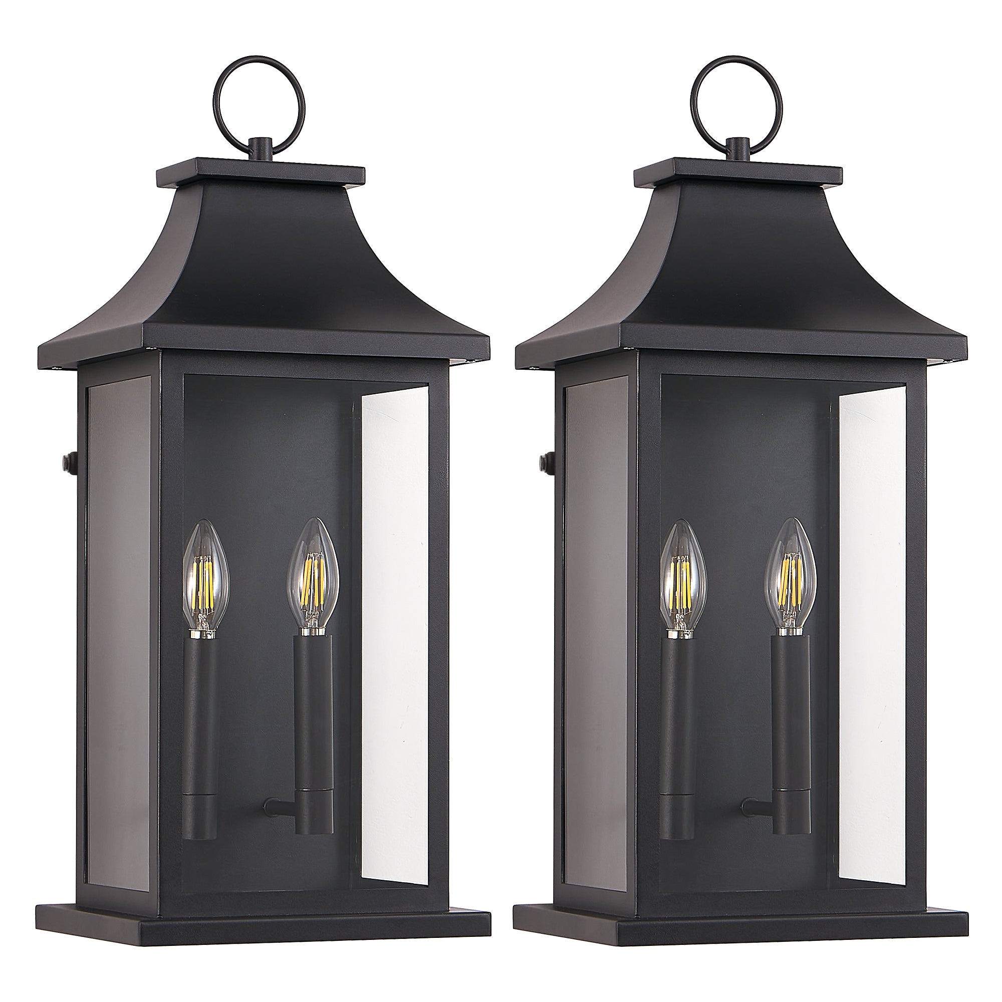 2-Pack Dusk to Dawn Wall Lantern 2-Light