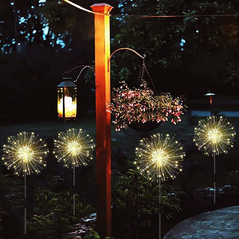 Solar Fireworks Lampe Faites glisser une sortie de pelouse imperméable