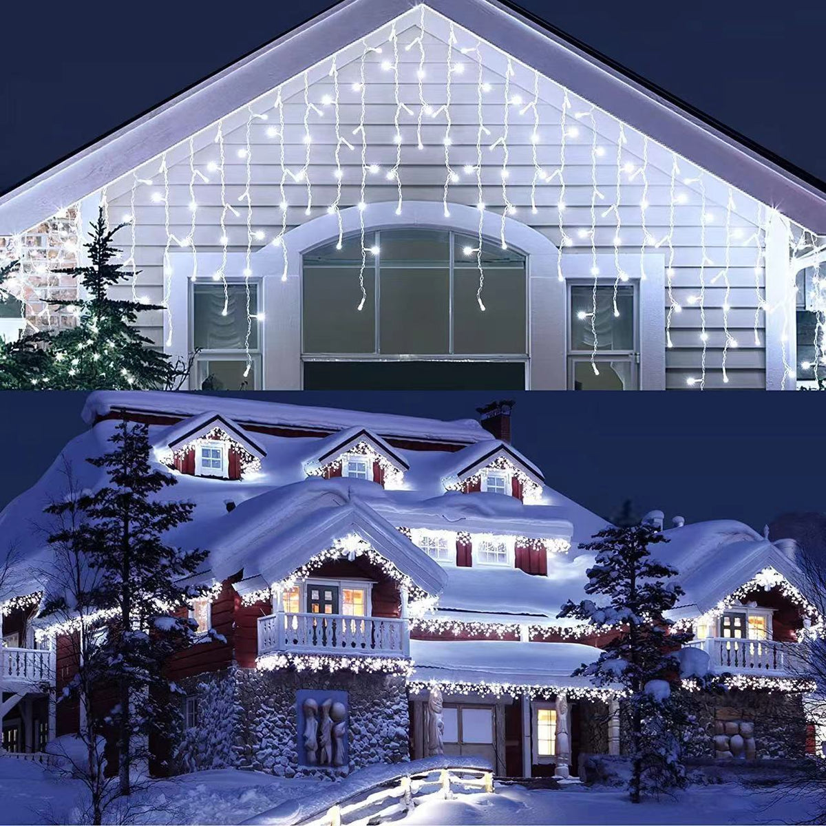 Solar Curtain Light Ice Bar Flashing Light Starry Sky String Light