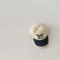 Enfants Printemps et automne Couleur Bloc Broderie Soft Top Sun Hat