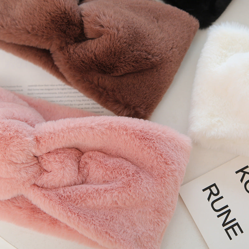 Warmth Elastic Knotted Sports Headband En peluche Headband Headcarf Femmes