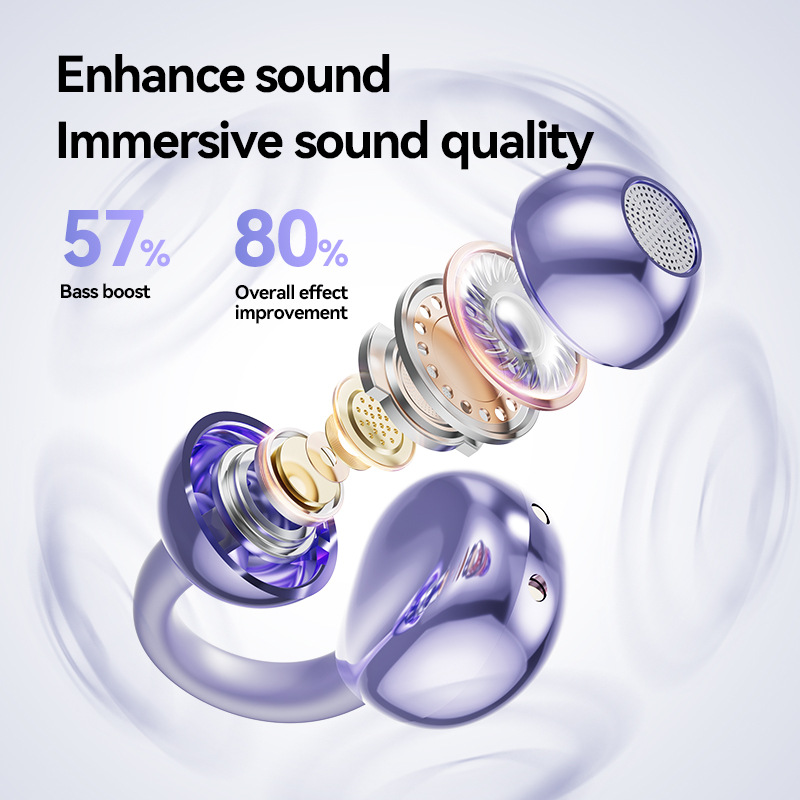 Explosion transfrontalière M91 Bluetooth Earphone Clamp-in-Ear Durable sans porter faible latence W