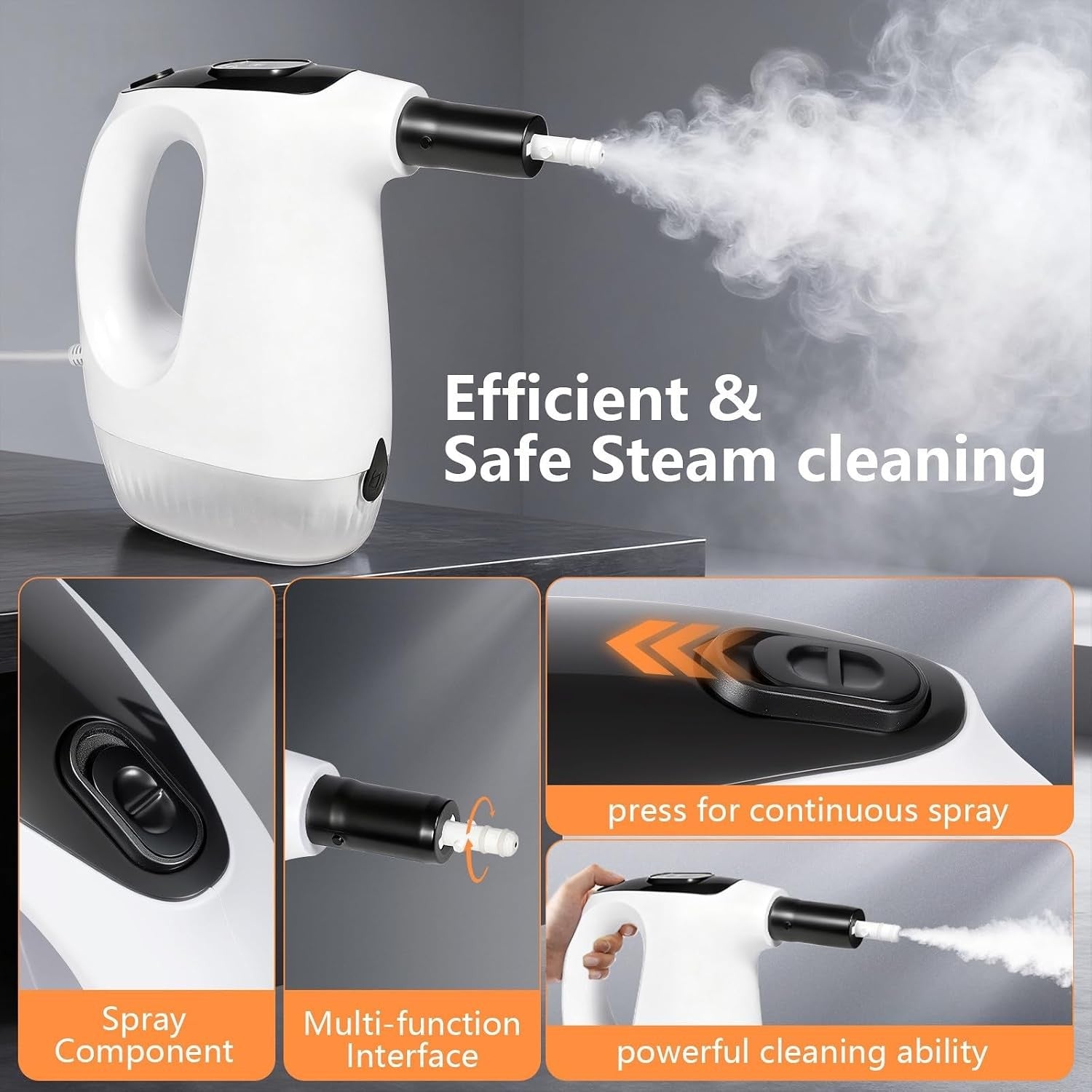 Nettoyeur à vapeur portatif 10 en 1 - Nettoyeur à vapeur portable avec Mop - Steamer Clea