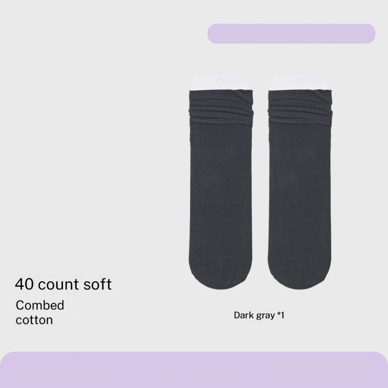 Coton peigné Sweat-absorbant Déodorant Chaussettes haute couleur du genou