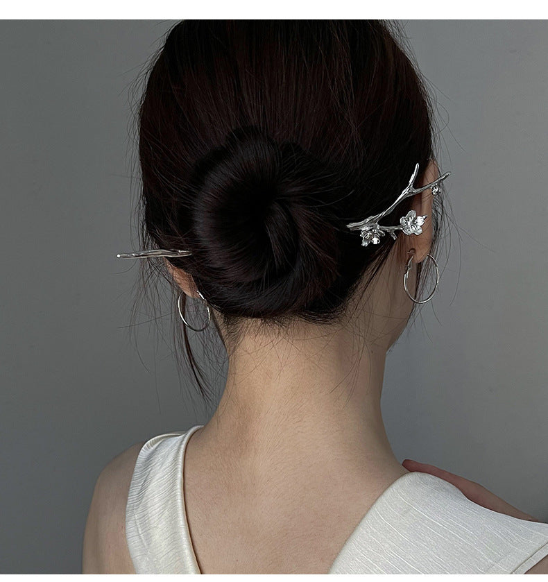 Plum Blossom Metal Hairpin Chinese Flower Special-interest Design Hair Accessoires
