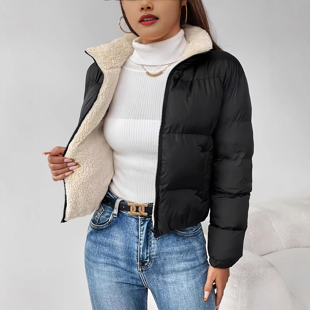 Veste casual de couleur unie pour femmes