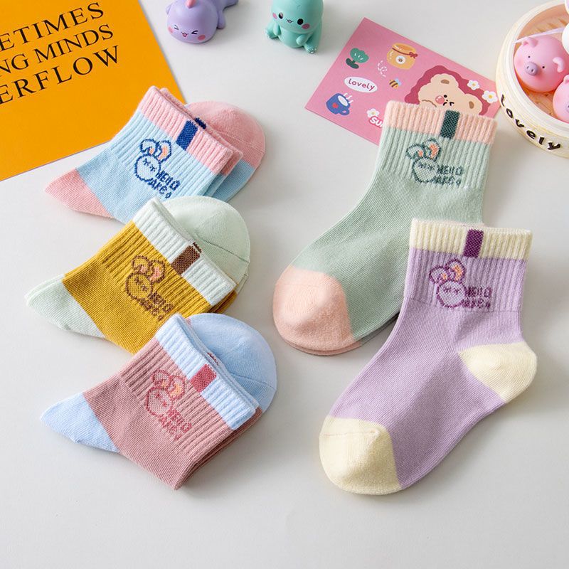 Chaussette de dessin animé fille Sport Longueur mi-calf
