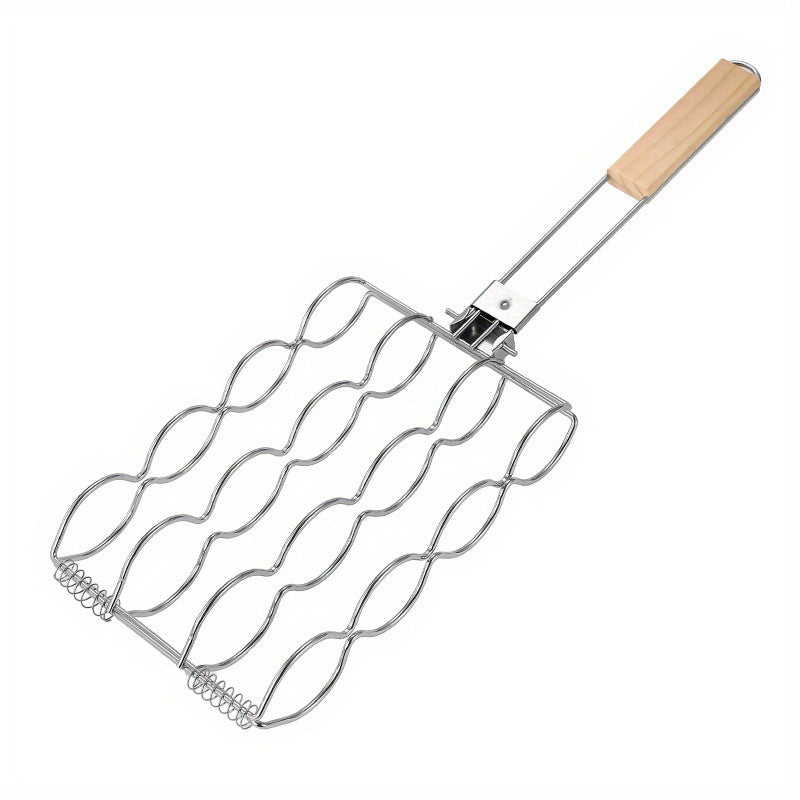 Electroplating Creative Poignée pliante Ménage Barbecue anti-échaudage Clip cuisine extérieure