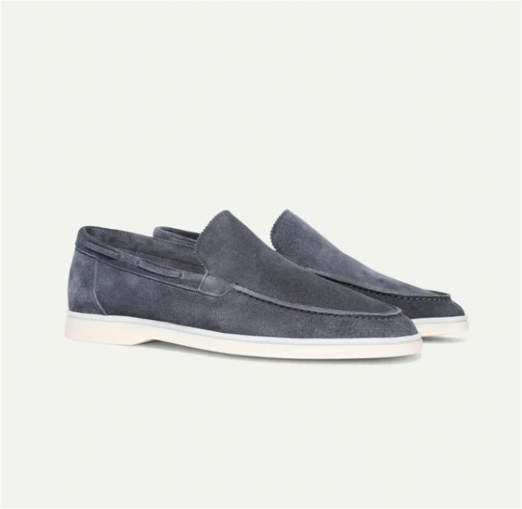 Chaussures plates avec suède givrée