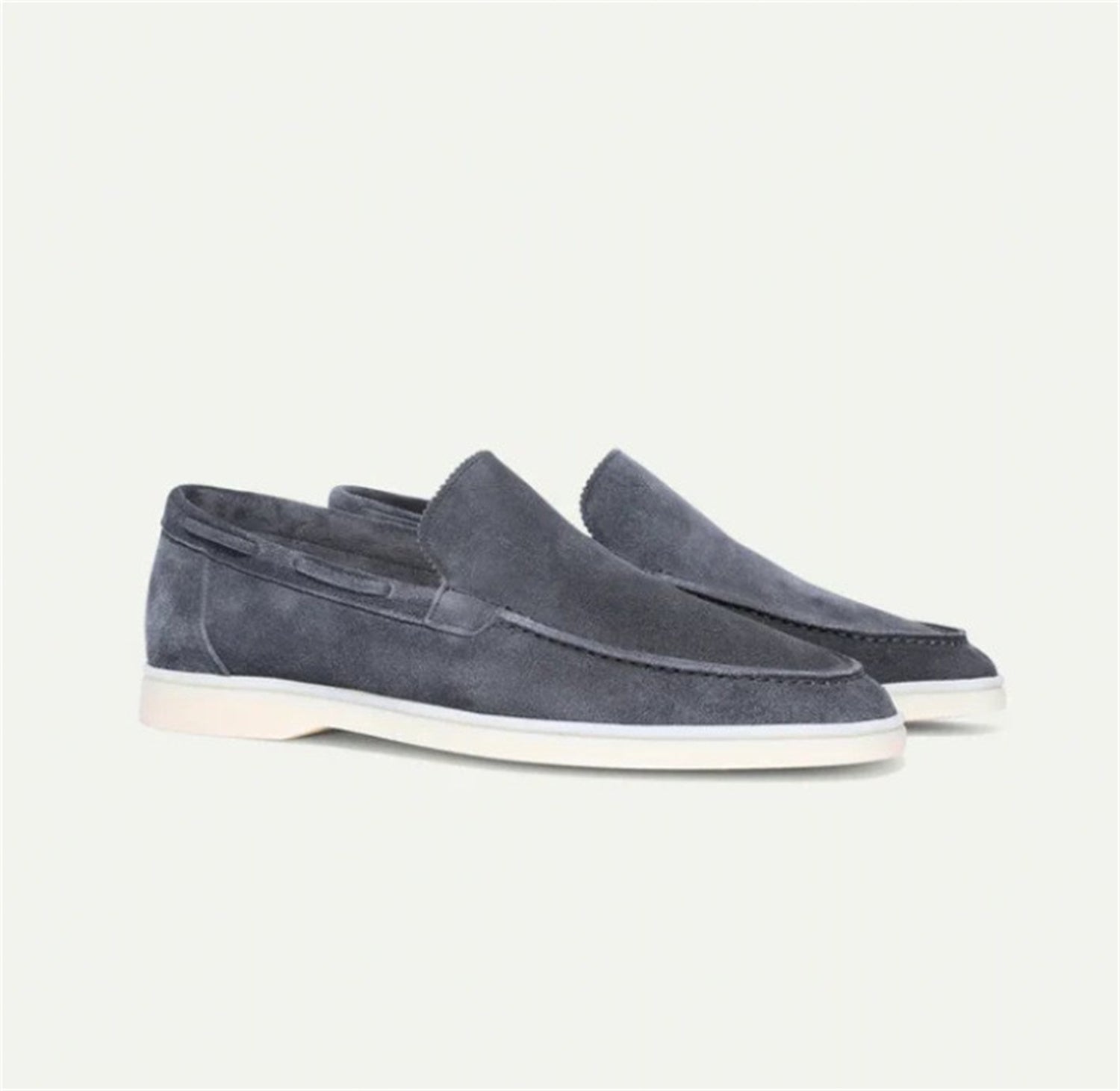 Chaussures plates avec suède givrée