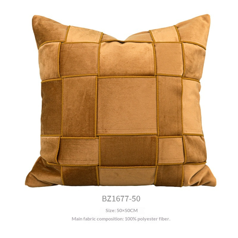 Oreiller moderne au milieu du siècle pour le salon Sofaelegant Brown et café-coloré D