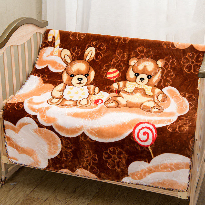 Double face Impression Nuage Blanket Cartoon Super Soft et confortable