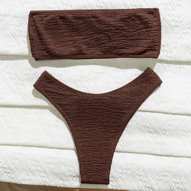 Sexy Strapless Femmes Bikini à deux pièces