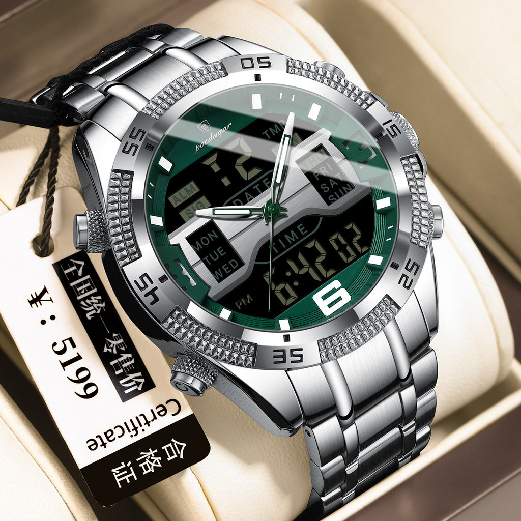 Montre électronique multifonctionnelle pour hommes