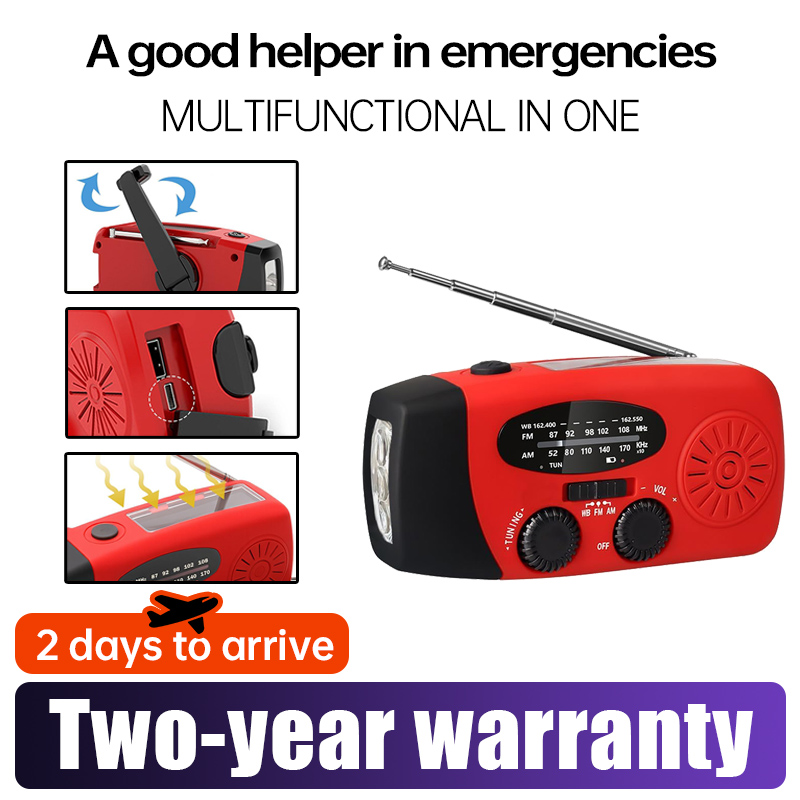 Radios solaires d'urgence portatives