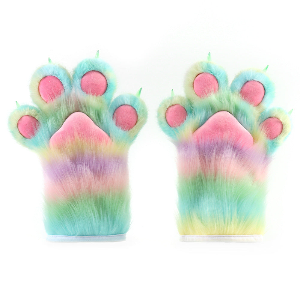 Gants de griffe à ongles en peluche accessoire