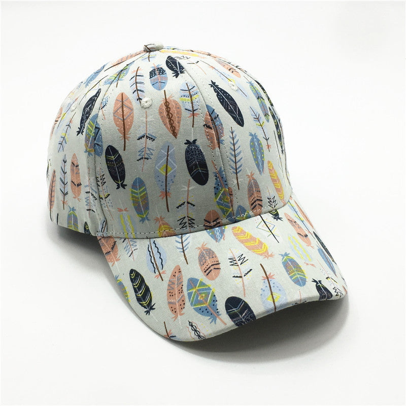 Fashion Leaf imprimé pour femmes Casquette de baseball