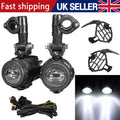 2x Black Motorcycle LED Spot Light Lampe de phare auxiliaire