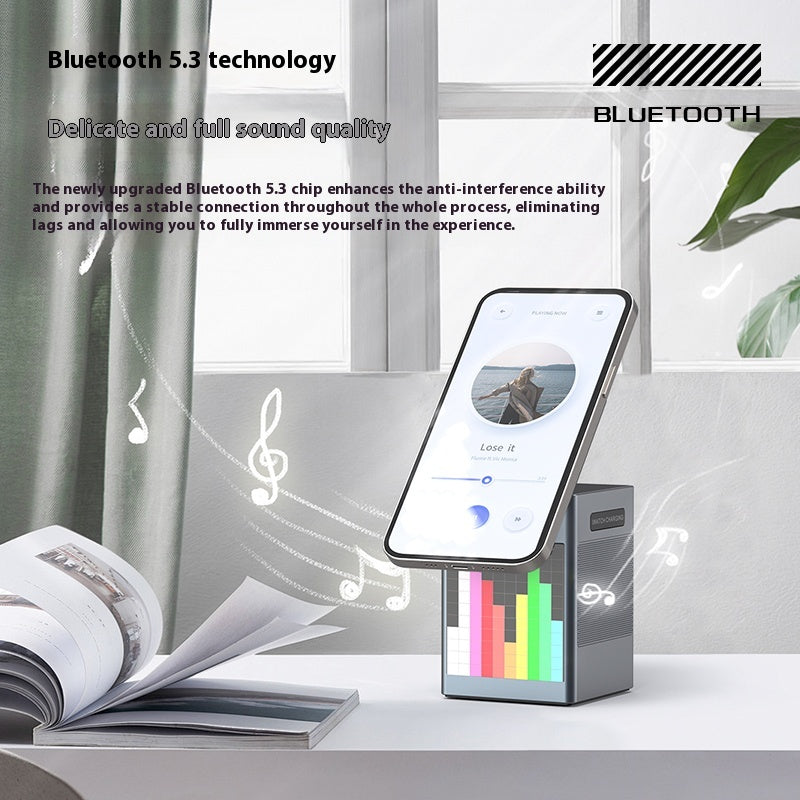 Chargeur sans fil audio horloge magnétique Bluetooth
