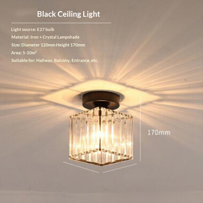 Creative personnalisé cristal plafond lumière Hallway lumière Balcon Flush Mount lumière