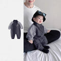 Style coréen Zippered C-Label à manches longues Onesie pour bébés