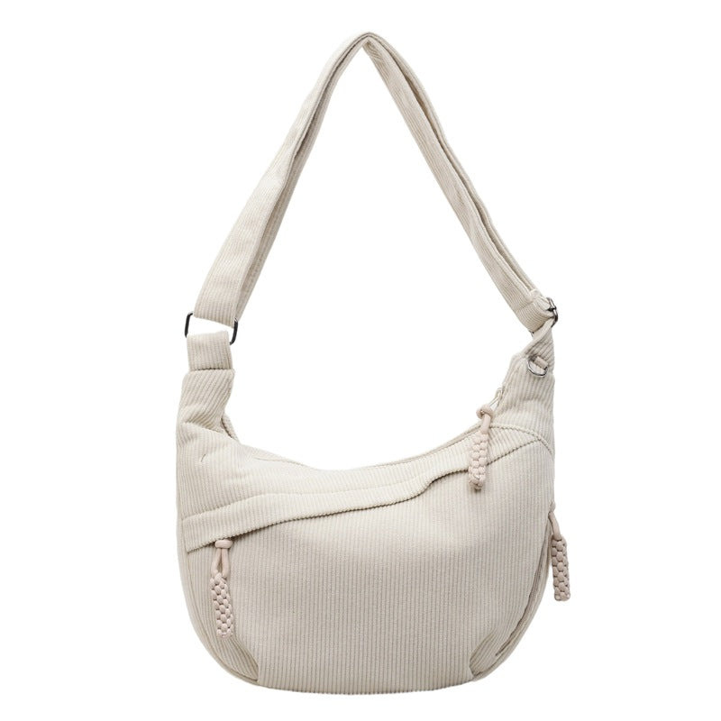 Sac à épaule polyvalent simple de couleur solide