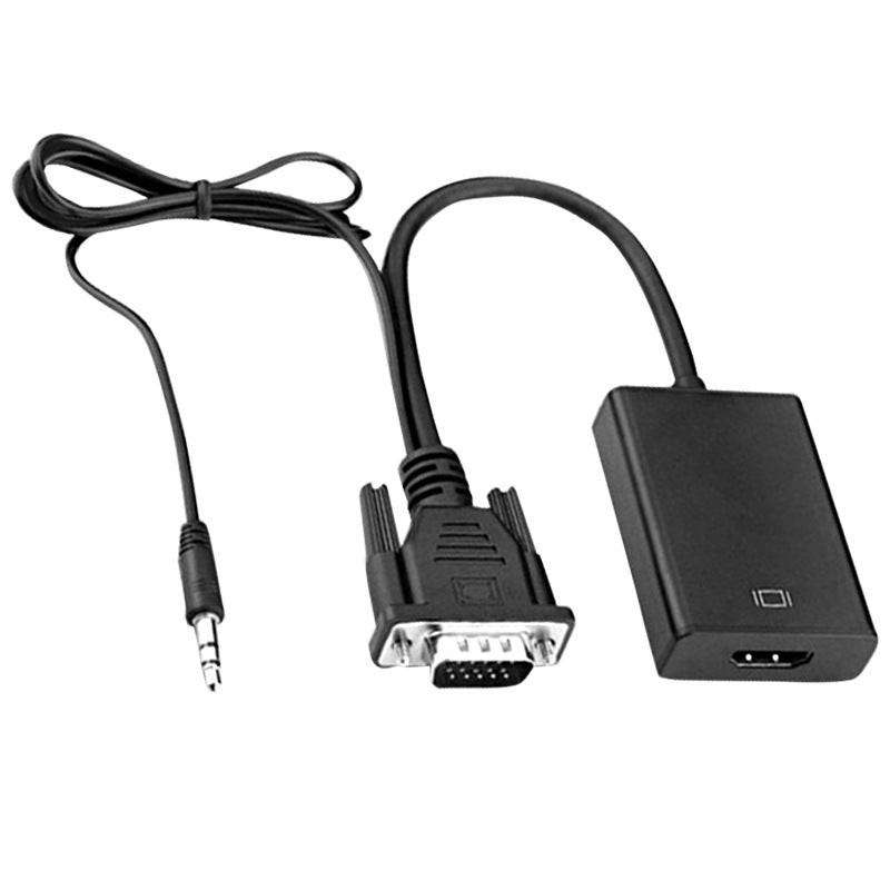 Câble d'adaptateur VGA to HDMI avec alimentation audio 1080p Plug and Play