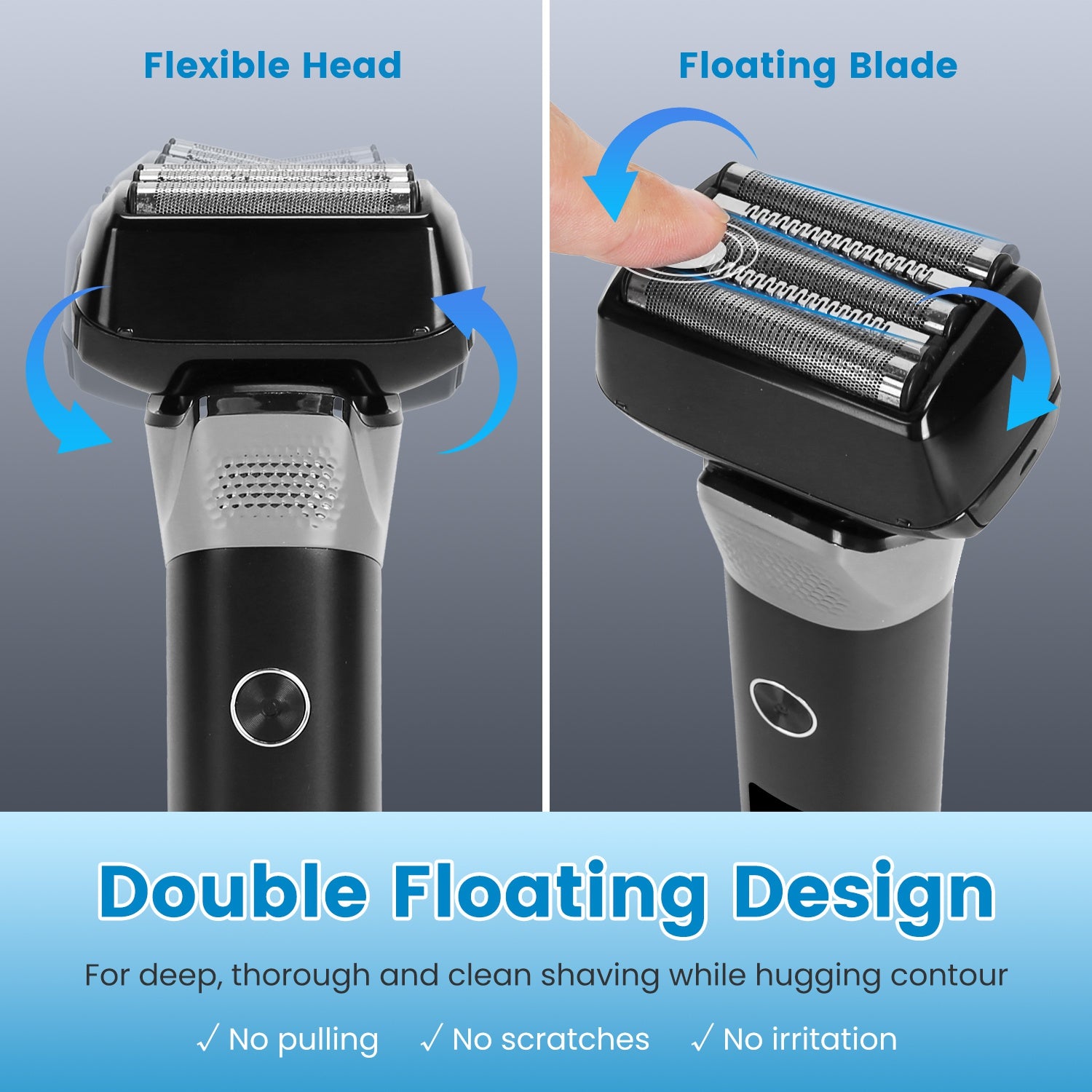 Rasoir électrique 5-Blade pour les hommes Bard à barbe humide et sèche Trimmer P