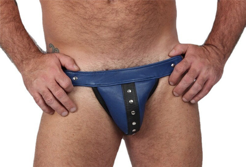 Reliure amovible sous-vêtements en cuir sexy pour hommes