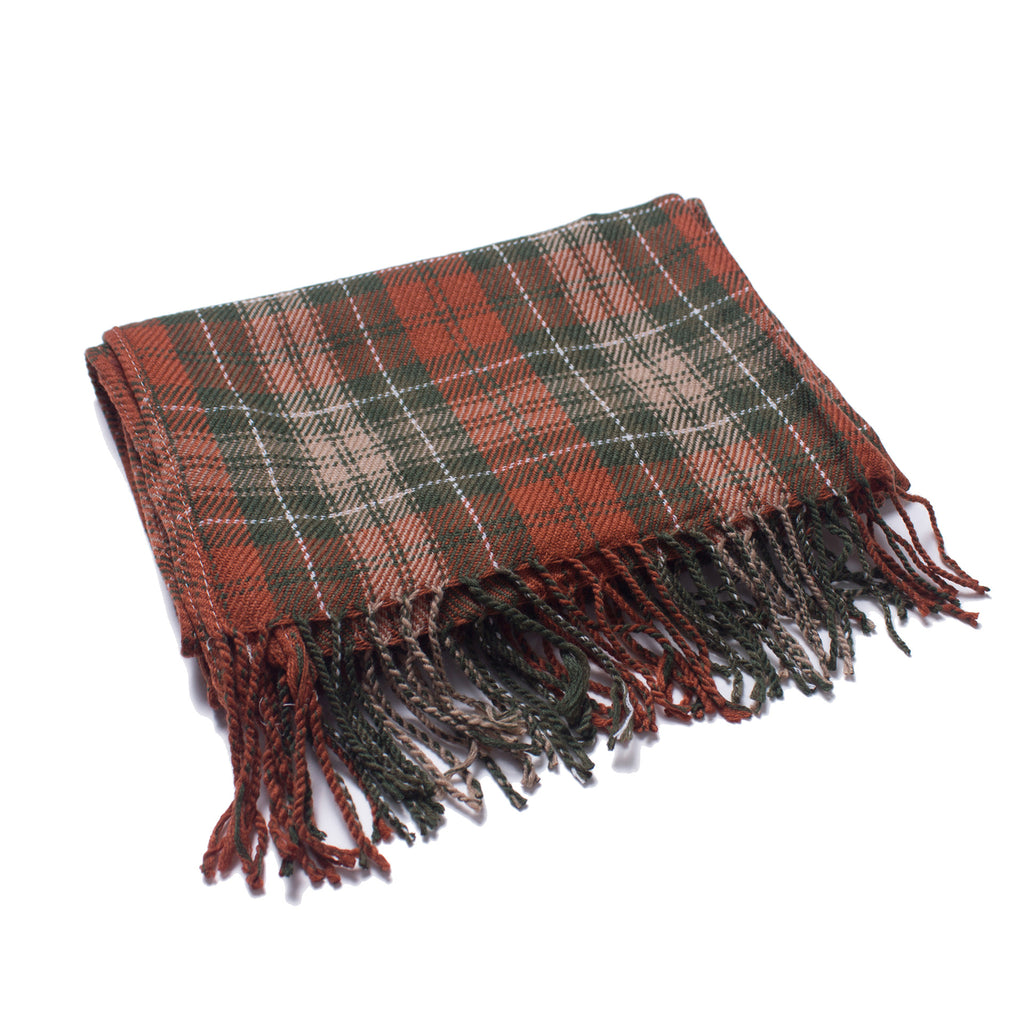 Homme et femme de style britannique Couple écharpe avec grand motif de plaid