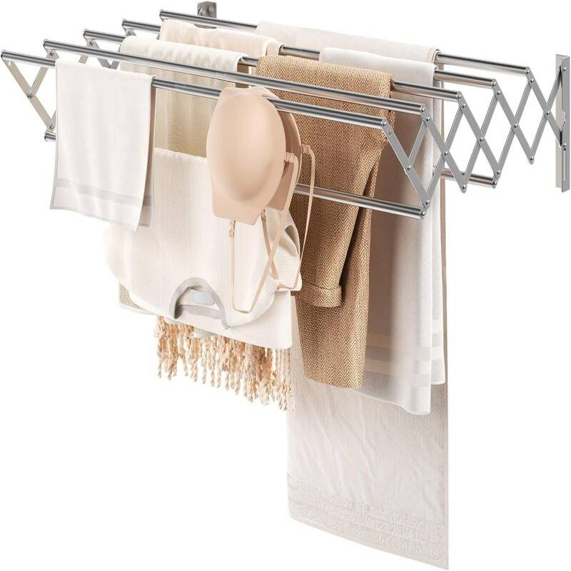 Rack de séchage mural pliable et extensible 42-80cm