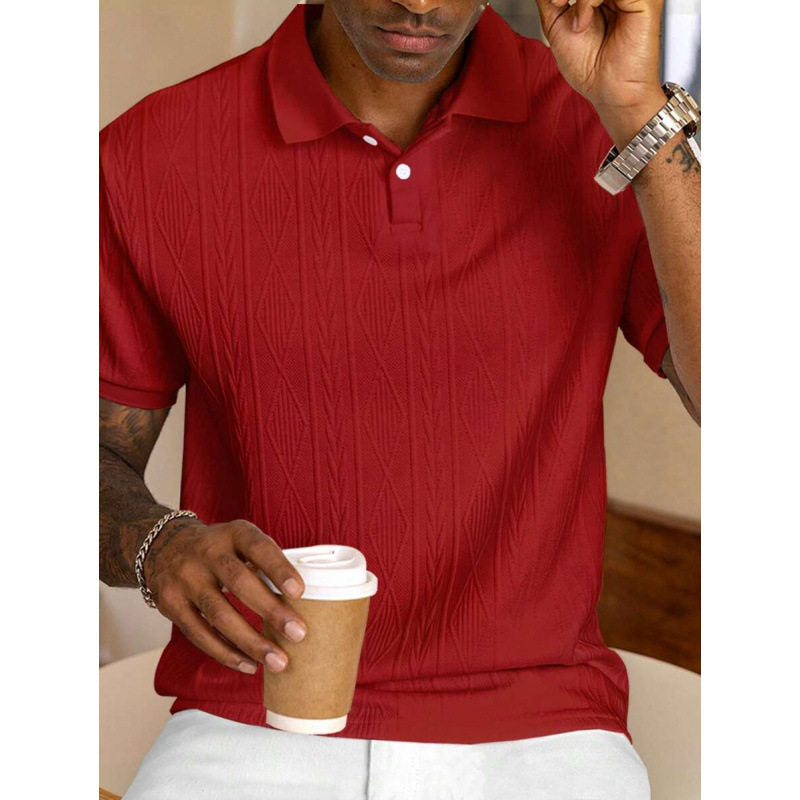 Chemise décontractée tendance Jacquard pour homme