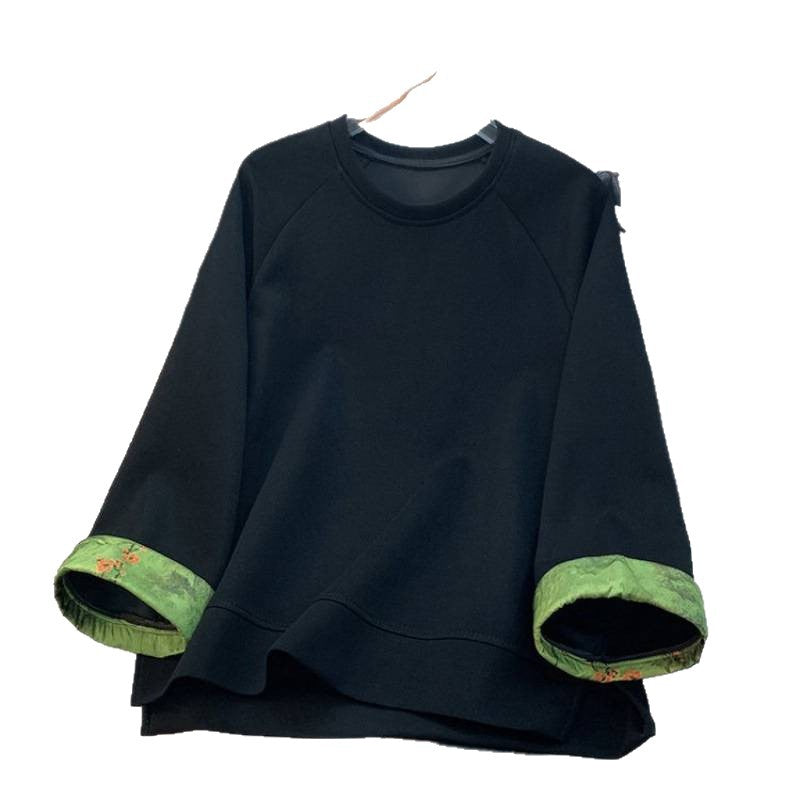 Color-block Casual Col d'équipage Femmes Chemise bas